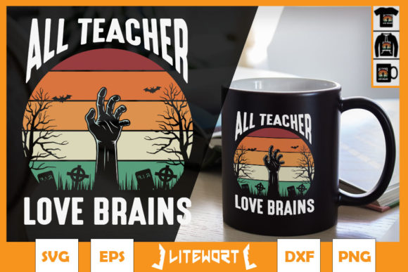 All Teachers Love Brains Graphics for Crafts