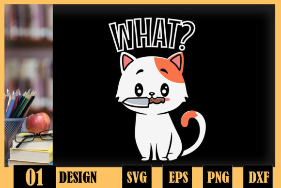 Cute Cat Killer Murderous Dead What Graphics for Crafts