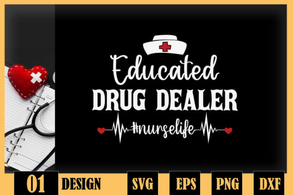 Drug Dealer Nurse Heart Beat Graphics for Crafts