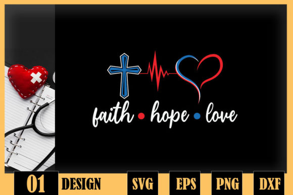 Faith Hope Love Student Medical Nurse Graphics for Crafts