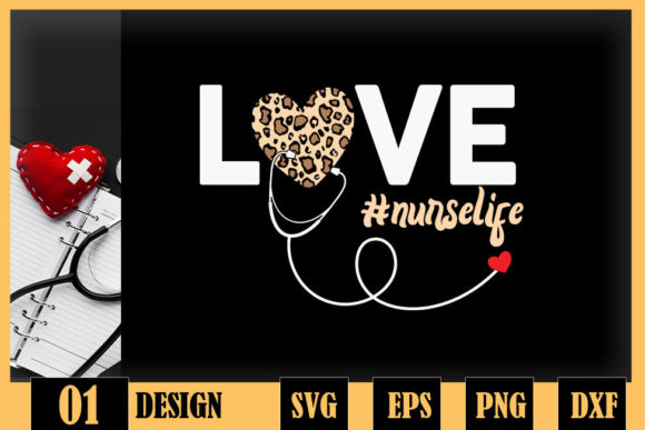 Nurse Life RN CNA Healthcare Leopard Graphics for Crafts