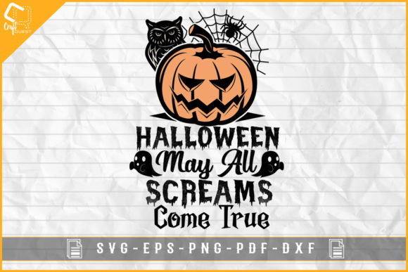 Scary Halloween Pumpkin Graphics for Crafts and Editorial Use
